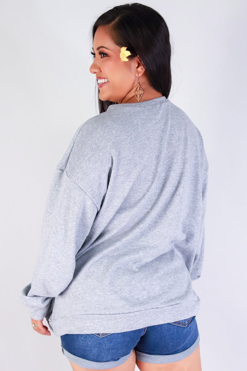 Jeans Warehouse Hawaii - PLUS SOLID LONG SLV TOPS - HAWAII 92 LONG SLEEVE TOP | By ROCK & ROSE BY CHERIE