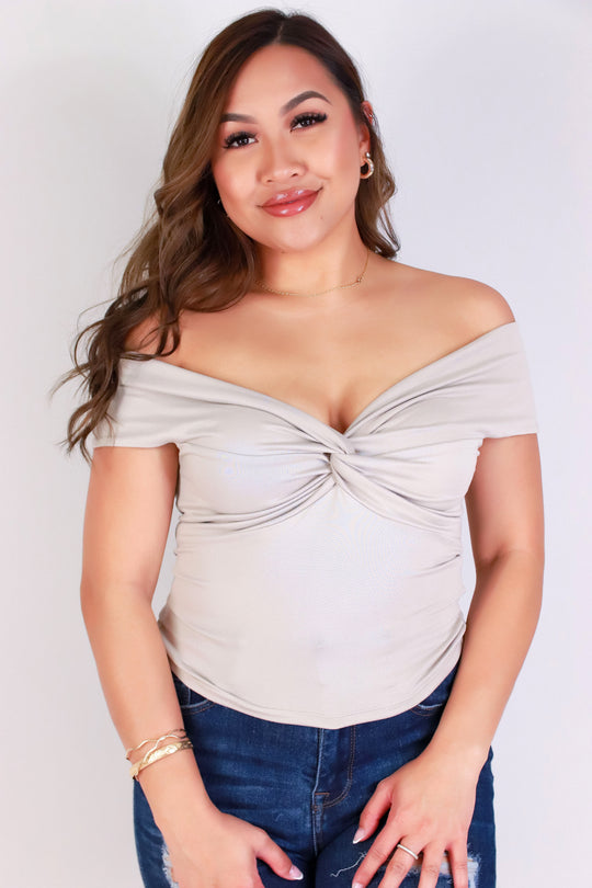 UPTOWN GLOW OFF-SHOULDER TOP