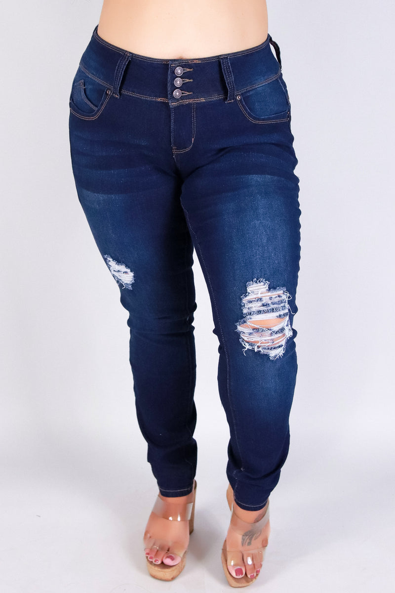 Jeans Warehouse Hawaii - PLUS Denim Jeans - ROYALTY FOR ME DENIM JEANS | By YMI JEANS