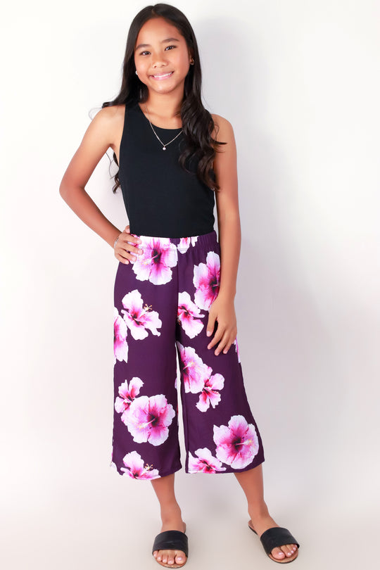HIBISCUS CAPRI PANTS | KIDS SIZE 7-16