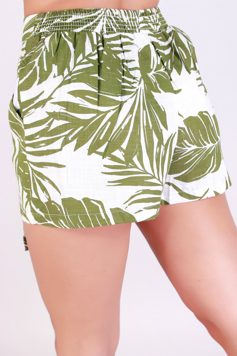 Jeans Warehouse Hawaii - WOVEN SHORT SKIRTS - LEAF IT TO ME SKORT | By GOGO APPAREL INC