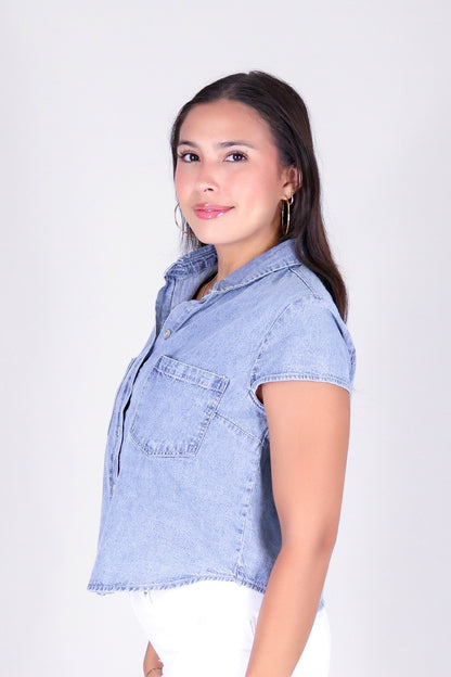 CASUAL MUSE BUTTON DOWN TOP