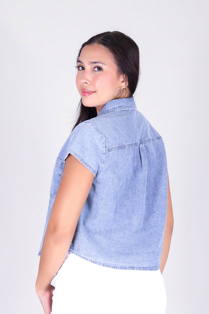 CASUAL MUSE BUTTON DOWN TOP