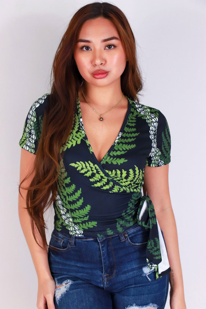 Jeans Warehouse Hawaii - SS PRINT - PIKAKE PALAPALAI TOP | By LUZ