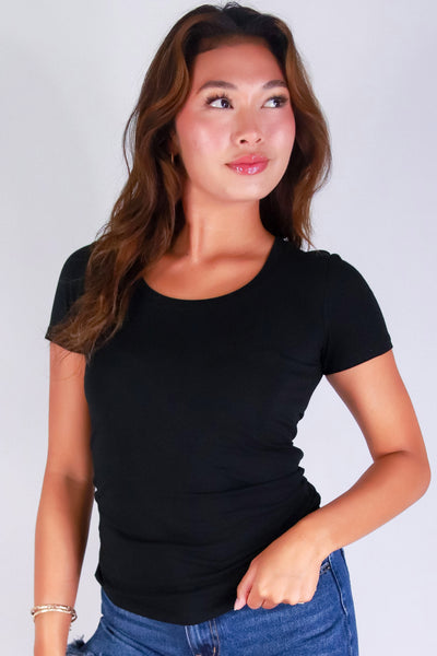 Jeans Warehouse Hawaii - S/S SOLID BASIC - FEELS LIKE HOME TEE | By ACTIVE USA