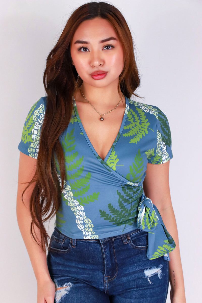 Jeans Warehouse Hawaii - SS PRINT - PIKAKE PALAPALAI TOP | By LUZ