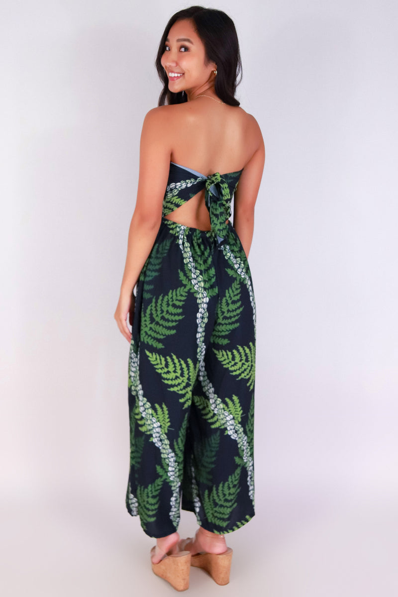 Jeans Warehouse Hawaii - PRINT CASUAL JUMPSUITS - PIKAKE PALAPALAI TUBE JUMPSUIT | By LUZ