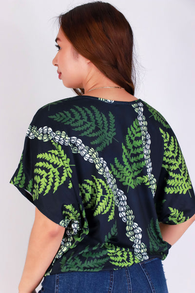 Jeans Warehouse Hawaii - SS PRINT - PIKAKE PALAPALAI DOLMAN TOP | By LUZ