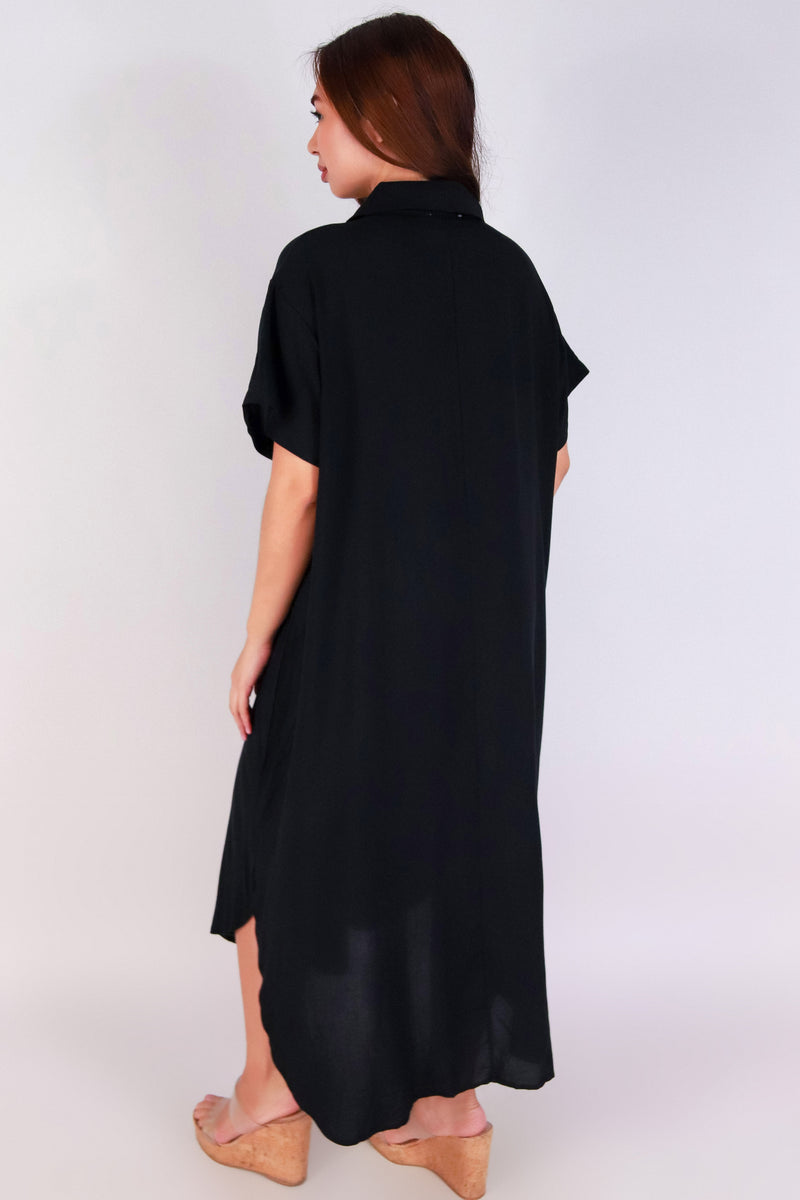 Jeans Warehouse Hawaii - SLEEVE SHORT SOLID DRESSES - SUNLIT STROLL MAXI DRESS | By FAVLUX