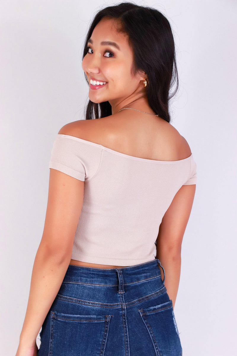 Jeans Warehouse Hawaii - SS CASUAL SOLID - TEASE ME CROP TOP | By ANWND