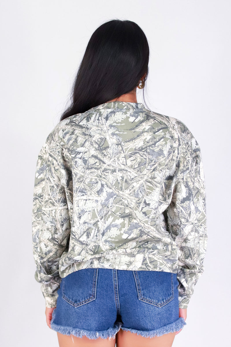 WILD MOOD HUNTING CAMO SWEATER