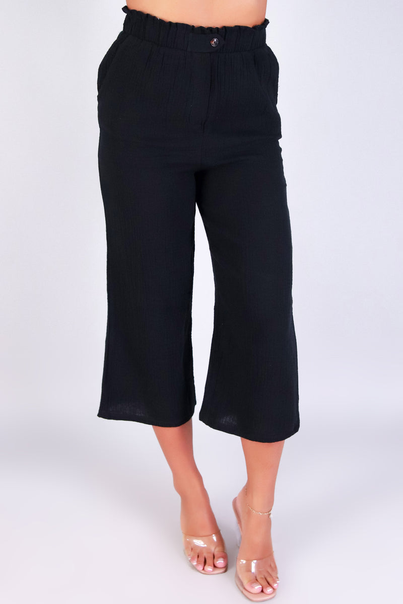 Jeans Warehouse Hawaii - SOLID WOVEN CAPRI&