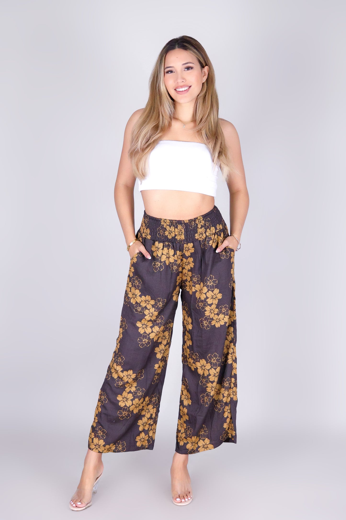 PUAKENIKENI PARADISE SMOCKED WAIST PANTS