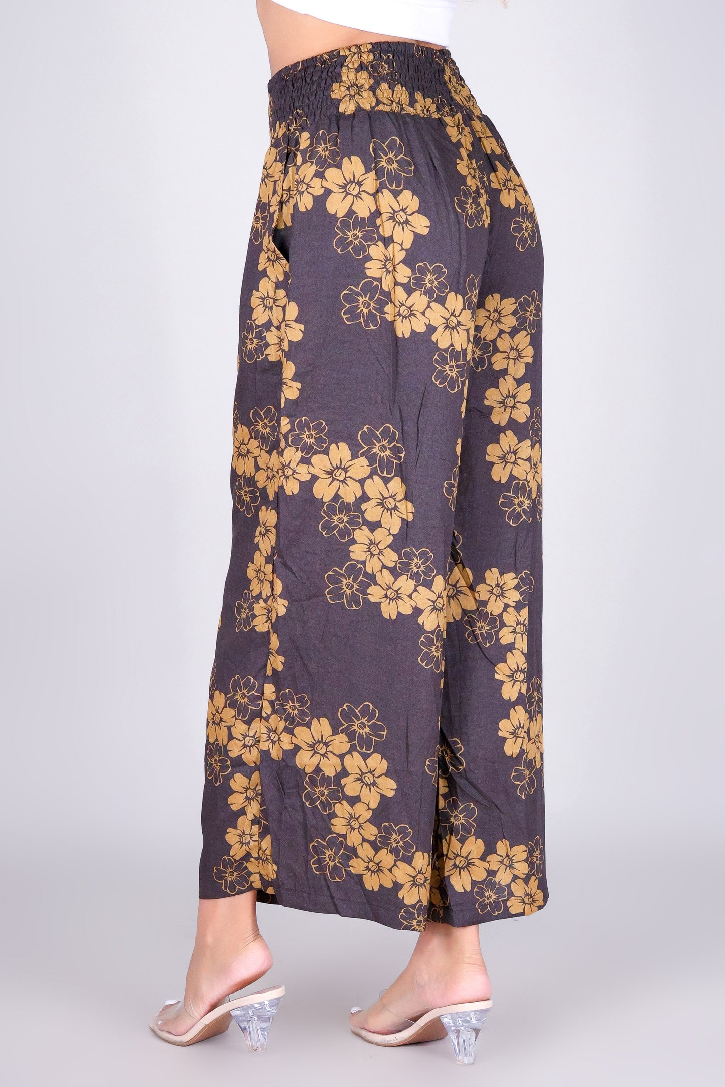 PUAKENIKENI PARADISE SMOCKED WAIST PANTS