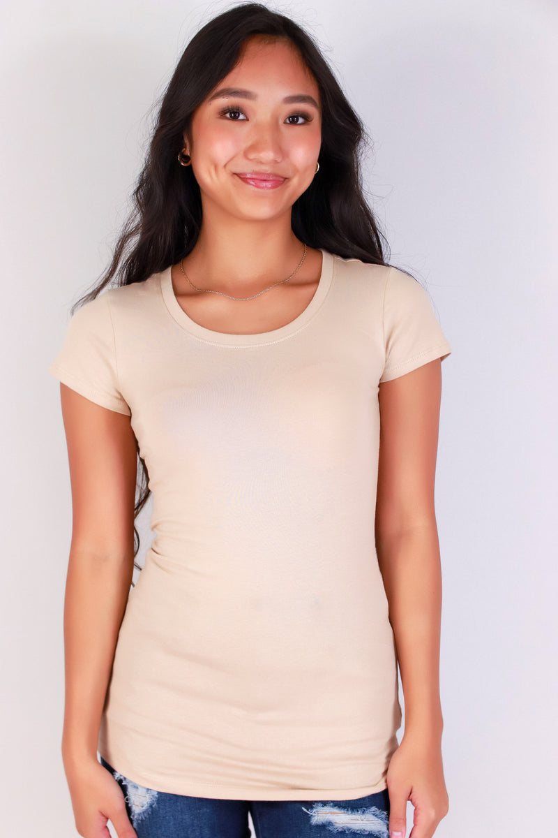 Jeans Warehouse Hawaii - S/S SOLID BASIC - NO DOUBT TEE | By AMBIANCE APPAREL