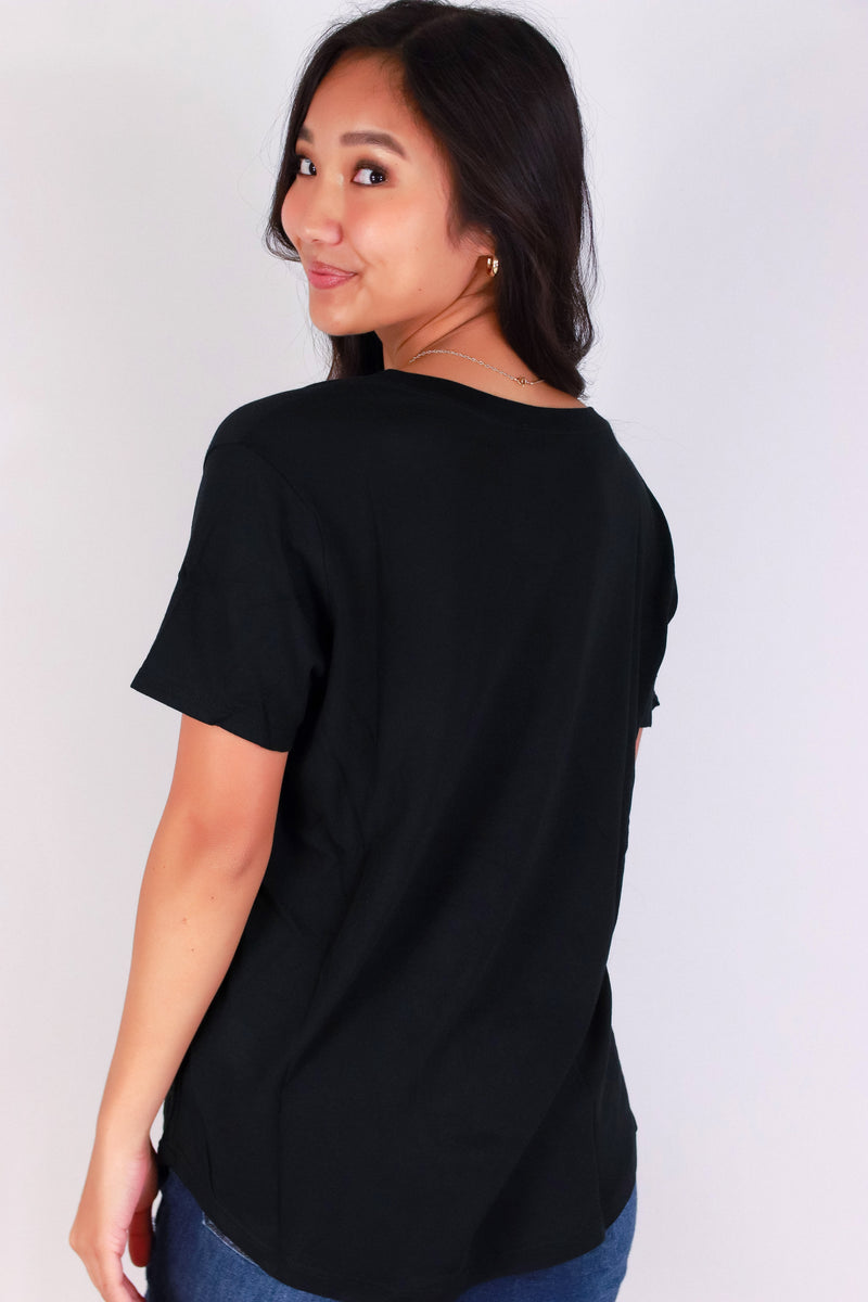 Jeans Warehouse Hawaii - S/S SOLID BASIC - ALL YOU GIRL TOP | By AMBIANCE APPAREL