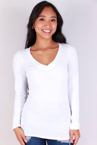 Jeans Warehouse Hawaii - L/S SOLID BASIC - VERY RELAXED TOP | By AMBIANCE APPAREL
