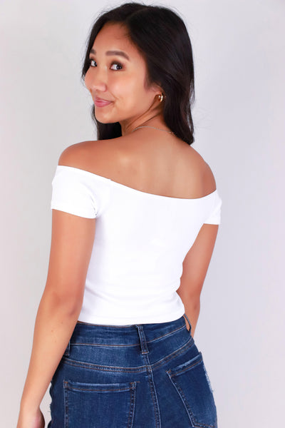 Jeans Warehouse Hawaii - SS CASUAL SOLID - TEASE ME CROP TOP | By ANWND