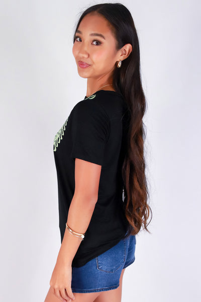 Jeans Warehouse Hawaii - S/S SCREEN - SONG OF INDIA LEI TEE | By LUZ