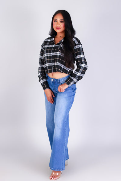 PRETTY IN PLAID TOP