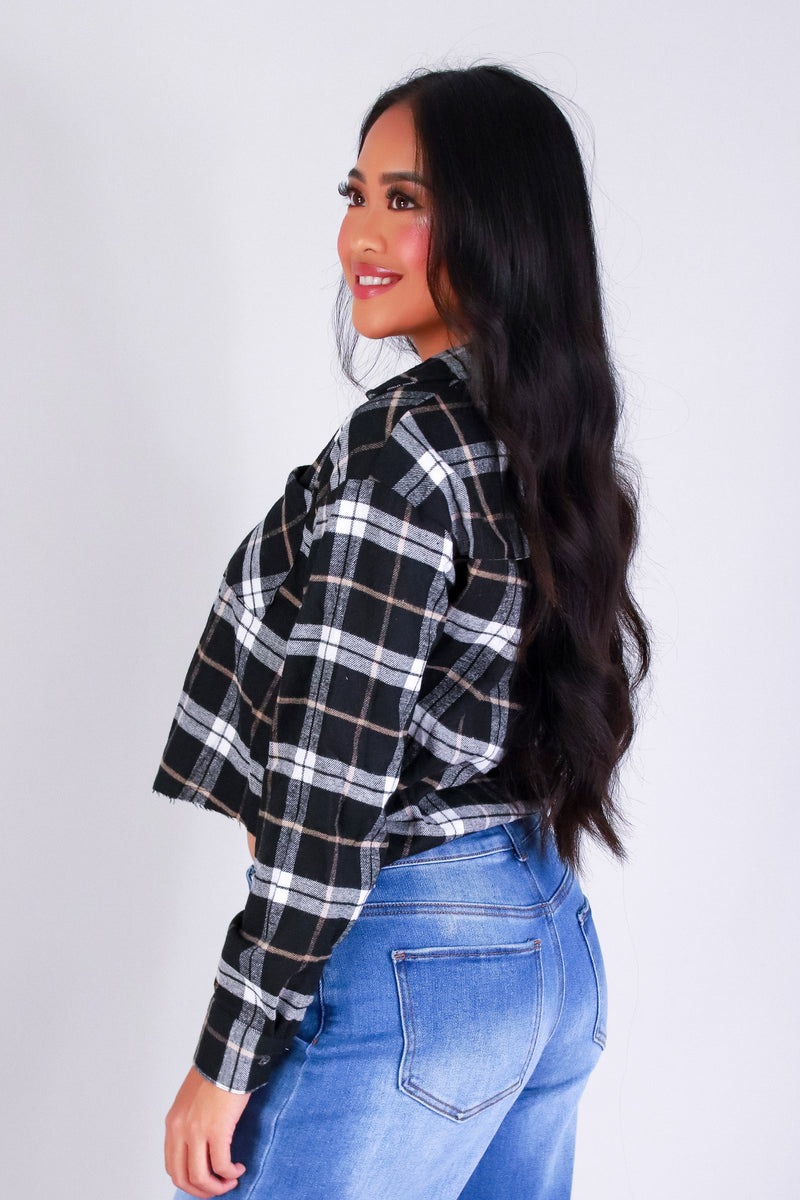 PRETTY IN PLAID TOP