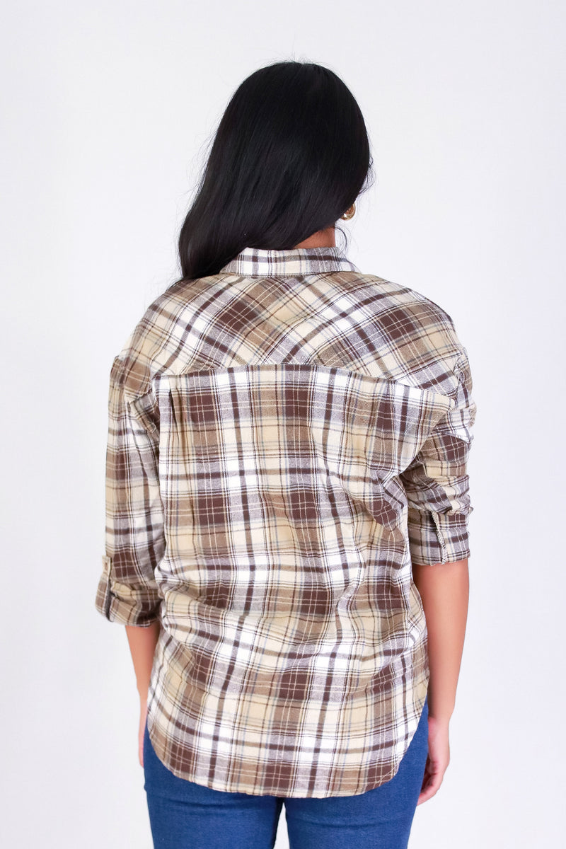 EFFORTLESS CHECK PLAID TOP