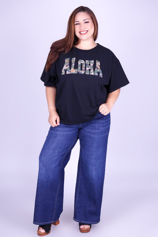 ALOHA CAMO OVERSIZED TEE