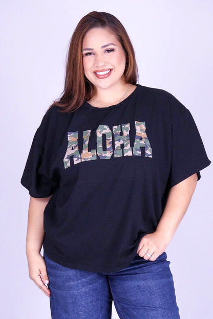ALOHA CAMO OVERSIZED TEE