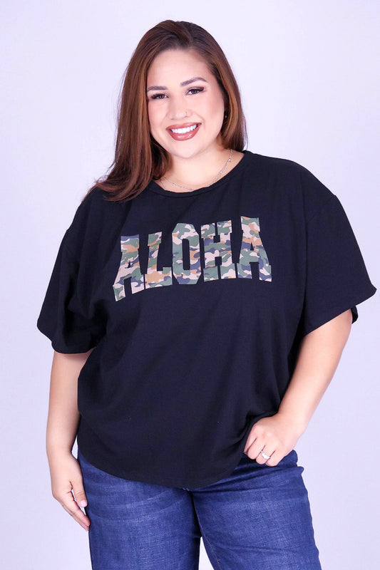 ALOHA CAMO OVERSIZED TEE