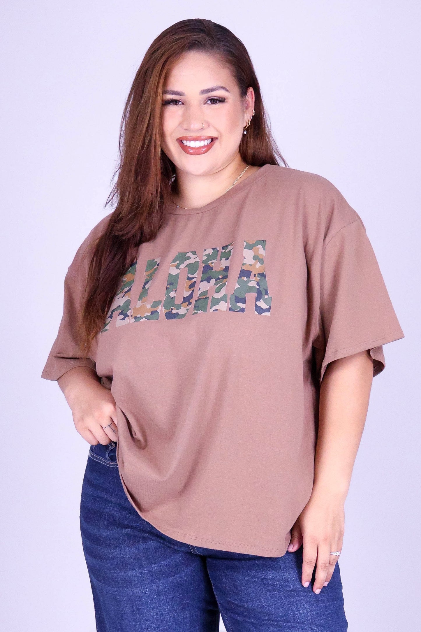 ALOHA CAMO OVERSIZED TEE
