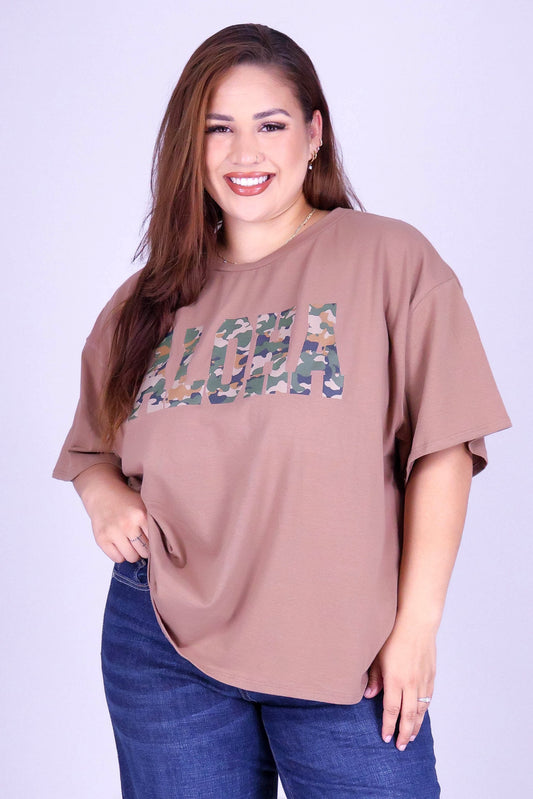 ALOHA CAMO OVERSIZED TEE