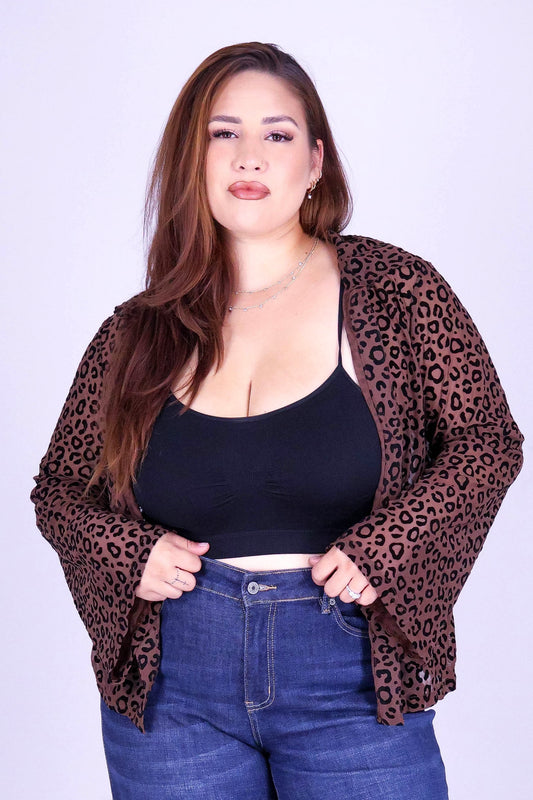 SHADOW LEOPARD MESH TOP