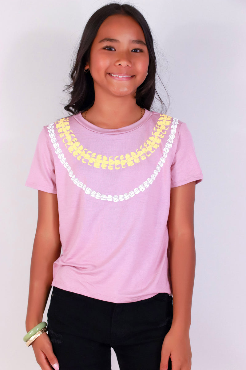 Jeans Warehouse Hawaii - S/S PRINT 7-16 - PUAKENIKENI PIKAKE NA LEI TEE | KIDS SIZE 7-16 | By LUZ