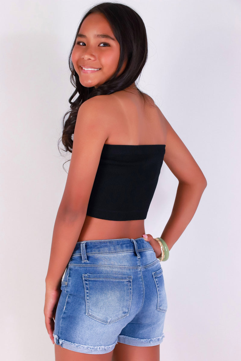 Jeans Warehouse Hawaii - DENIM SHORTS 7-16 - PLAYGROUND BLUES DENIM SHORTS| KIDS SIZE 7-16 | By SQUEEZE/MARAN INC.