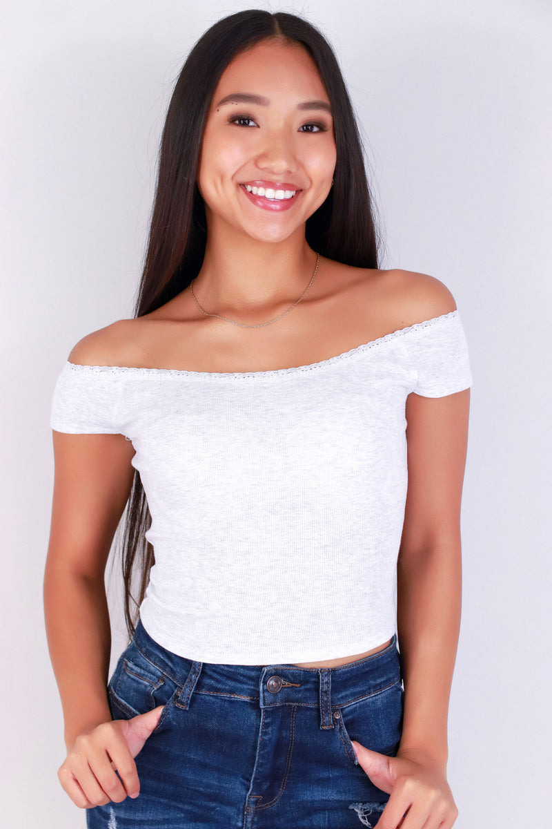 Jeans Warehouse Hawaii - SS CASUAL SOLID - STAY LOVELY OFF SHOULDER TOP | By CRESCITA APPAREL/SHINE I