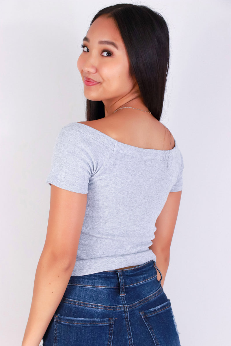 Jeans Warehouse Hawaii - SS CASUAL SOLID - SWEET SLIP OFF SHOULDER TOP | By CRESCITA APPAREL/SHINE I