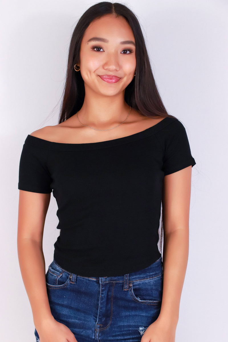 Jeans Warehouse Hawaii - SS CASUAL SOLID - SWEET SLIP OFF SHOULDER TOP | By CRESCITA APPAREL/SHINE I