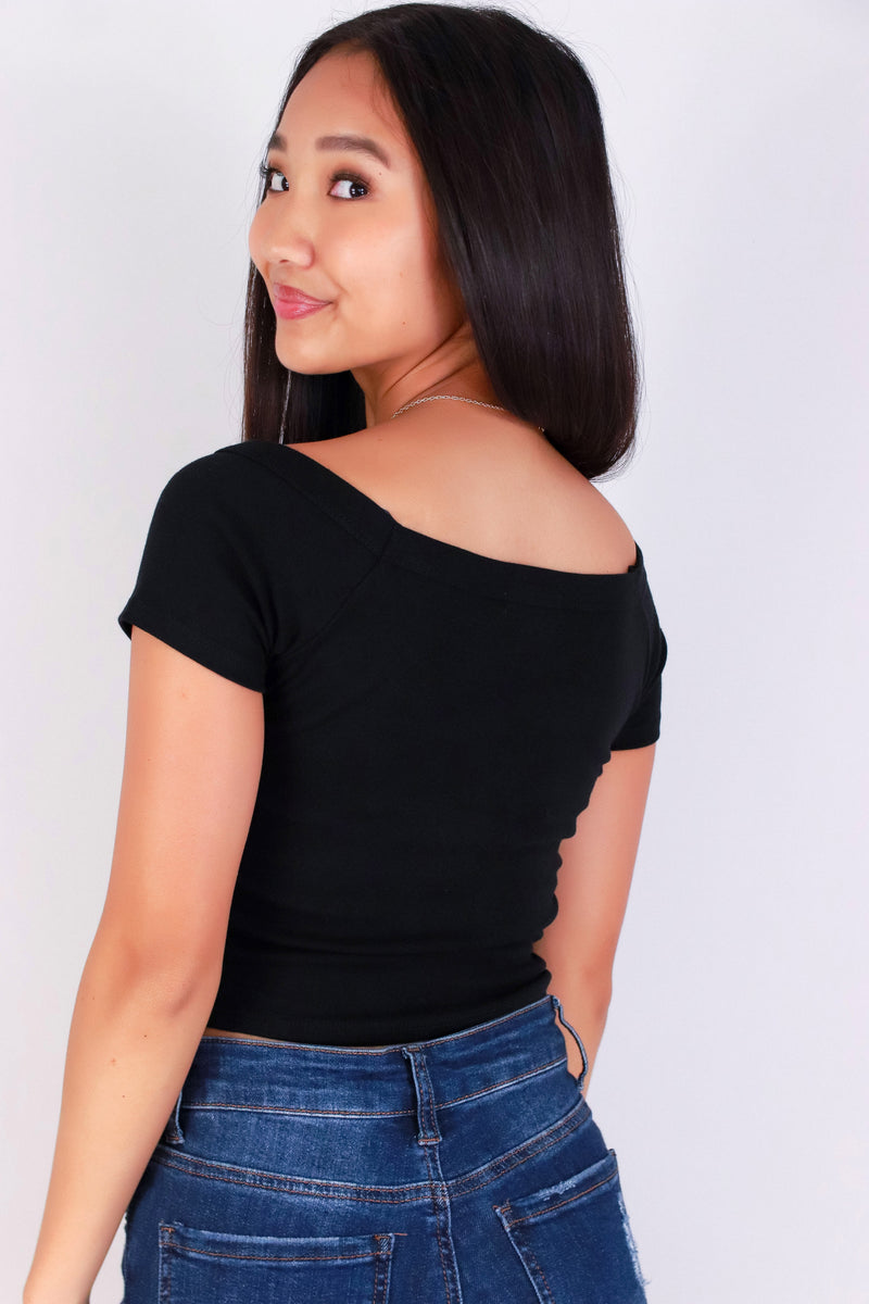 Jeans Warehouse Hawaii - SS CASUAL SOLID - SWEET SLIP OFF SHOULDER TOP | By CRESCITA APPAREL/SHINE I