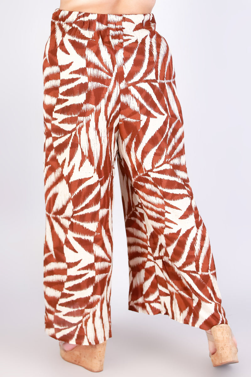 WATERCOLOR PARADISE WOVEN CAPRI&