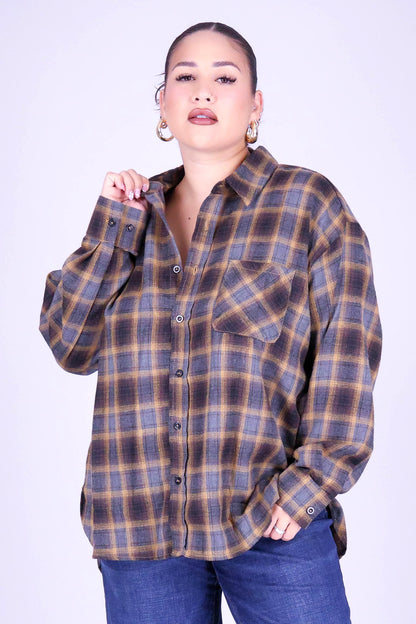 IF YOU REMEMBER PLAID TOP