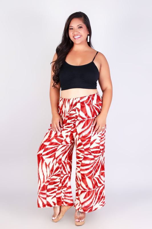 WATERCOLOR PARADISE WOVEN CAPRI'S