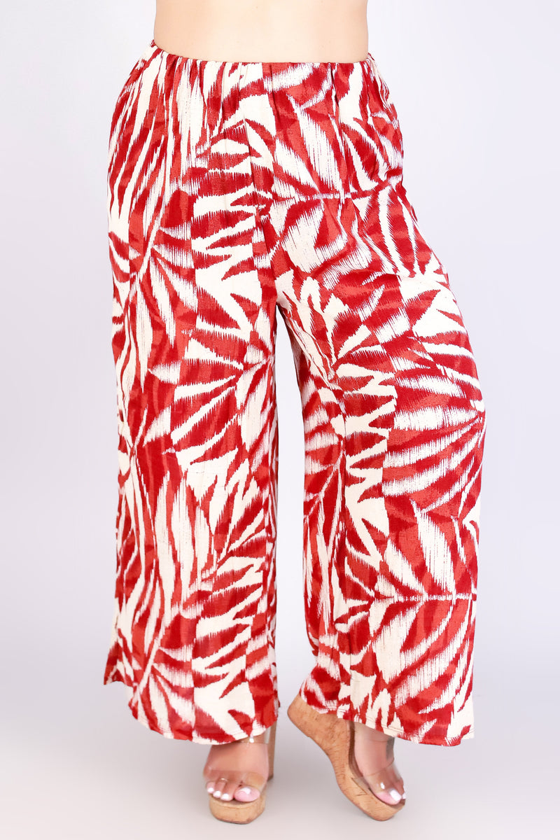 WATERCOLOR PARADISE WOVEN CAPRI&