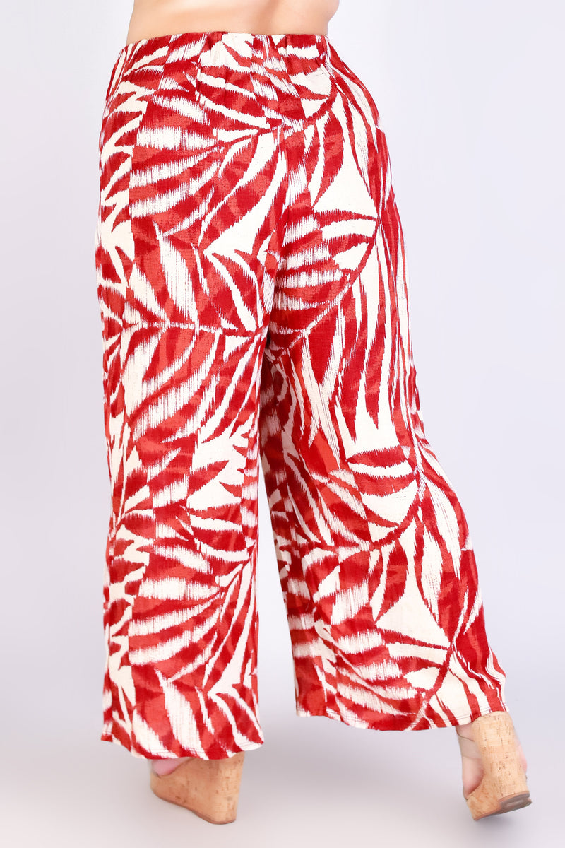 WATERCOLOR PARADISE WOVEN CAPRI&