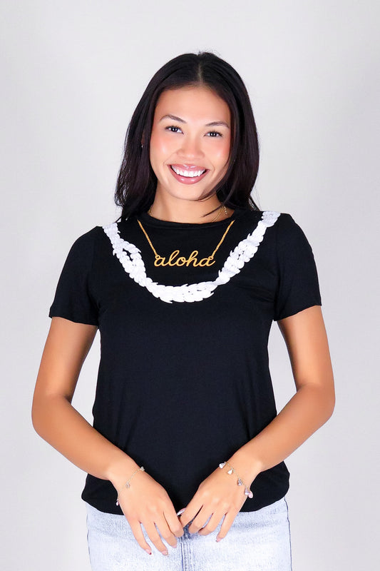 ALOHA PIKAKE NECKLACE TEE