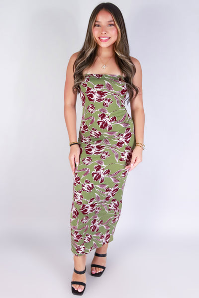 Jeans Warehouse Hawaii - TUBE LONG PRINT DRESSES - SLIP INTO ROMANCE TUBE DRESS | By PAPERMOON/ B_ENVIED