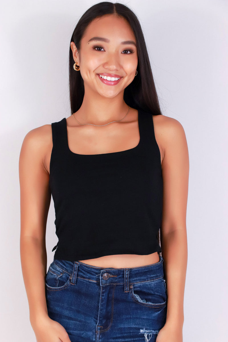 Jeans Warehouse Hawaii - SL CASUAL SOLID - TANK ME LATER CROP TOP | By CRESCITA APPAREL/SHINE I