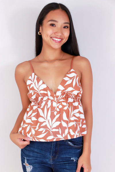 Jeans Warehouse Hawaii - TANK PRINT WOVEN CASUAL TOPS - TROPIC TOUCH TOP | By I JOAH