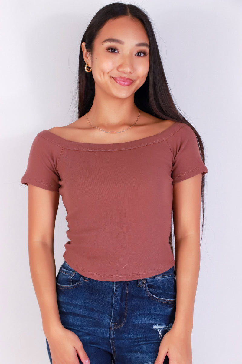 Jeans Warehouse Hawaii - SS CASUAL SOLID - SWEET SLIP OFF SHOULDER TOP | By CRESCITA APPAREL/SHINE I