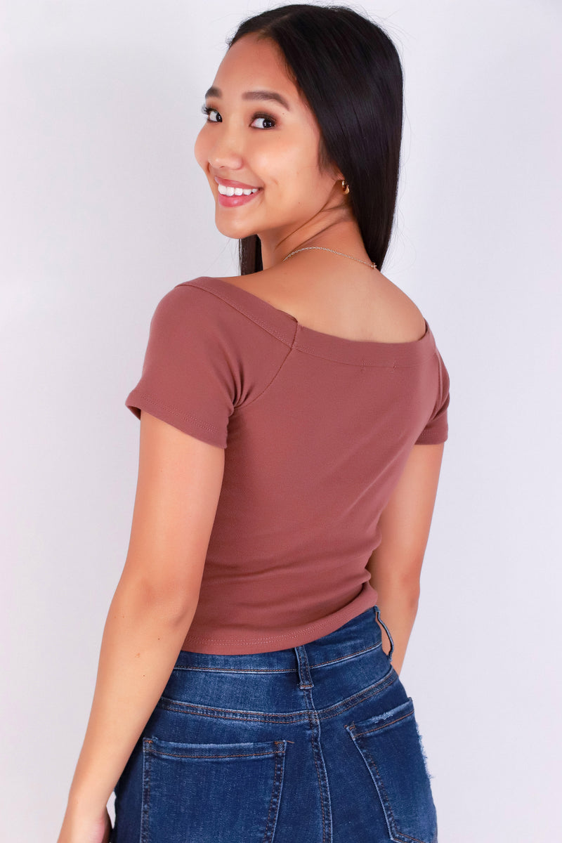 Jeans Warehouse Hawaii - SS CASUAL SOLID - SWEET SLIP OFF SHOULDER TOP | By CRESCITA APPAREL/SHINE I