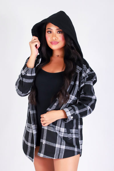EVERYDAY COZY PLAID SHACKET